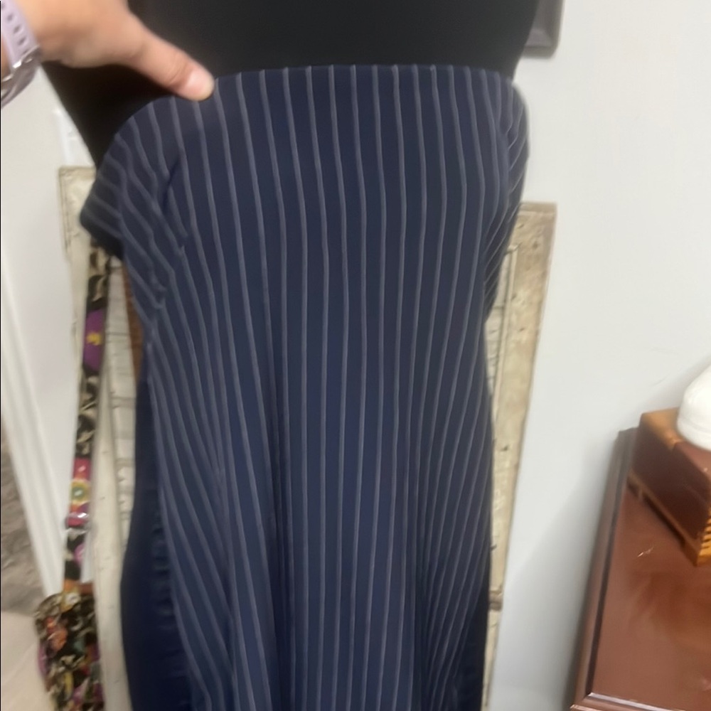 Express Blue Strapless Sheath Dress for Work